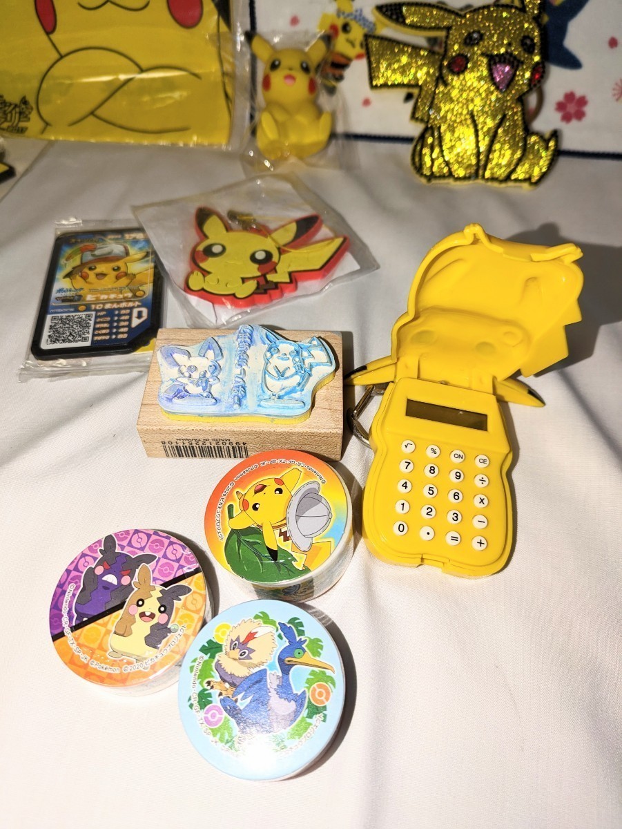 ポケモングッズピカチュウセット　非売品　雑貨　Pokemon　Pikachu　Vintage　SEAL　keychain doll まとめ売り アクリル キーホルダー_画像4