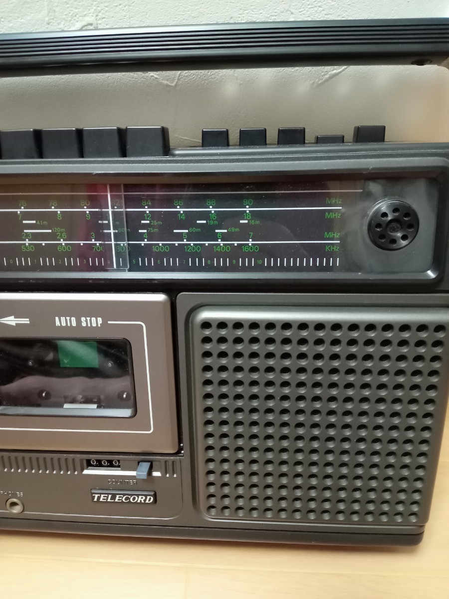 【ジャンク】4バンド ステレオラジオカセットレコーダー TELECORD Model CTR-810 昭和レトロ ラジカセ アンティーク マイナーブランド の画像9