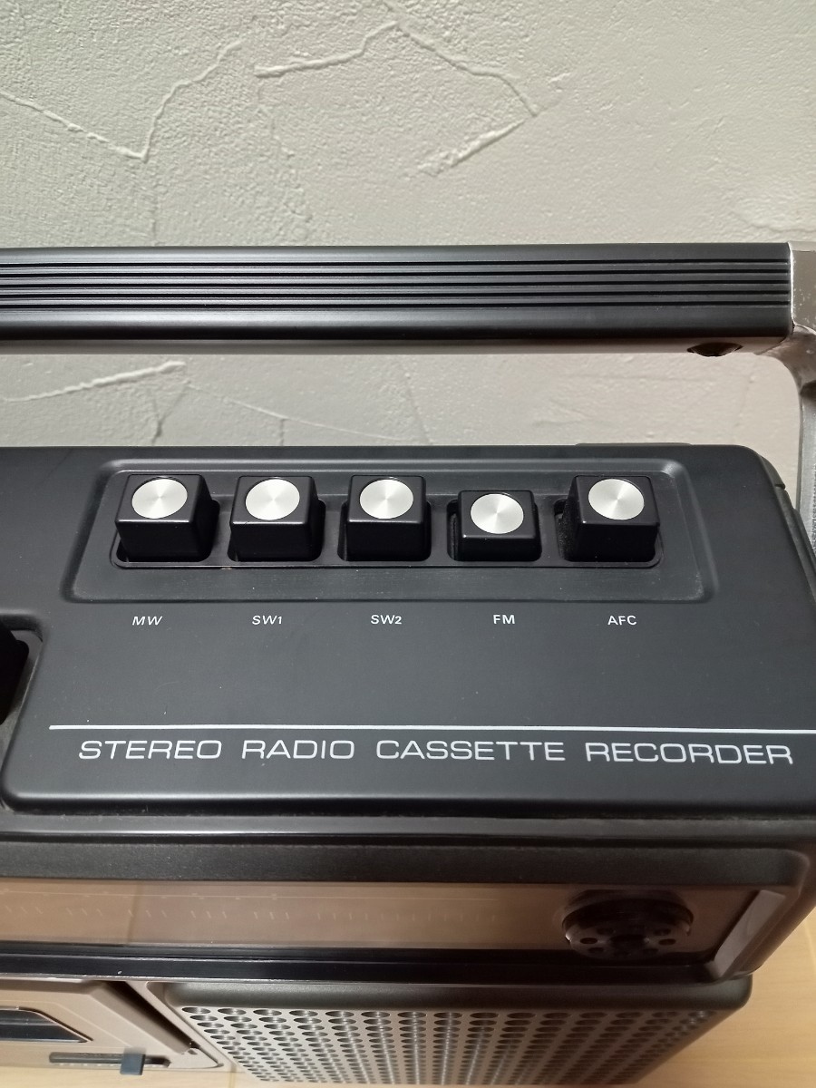 【ジャンク】4バンド ステレオラジオカセットレコーダー TELECORD Model CTR-810 昭和レトロ ラジカセ アンティーク マイナーブランド の画像10