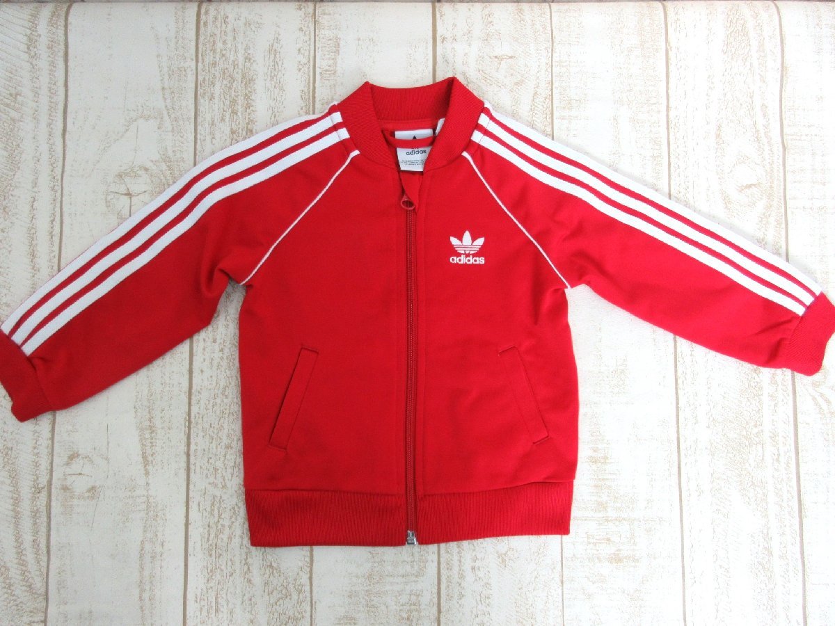 adidas/アディダス：ジャージ 上下セット 80cm セットアップ レッド 中古/USEDの画像2