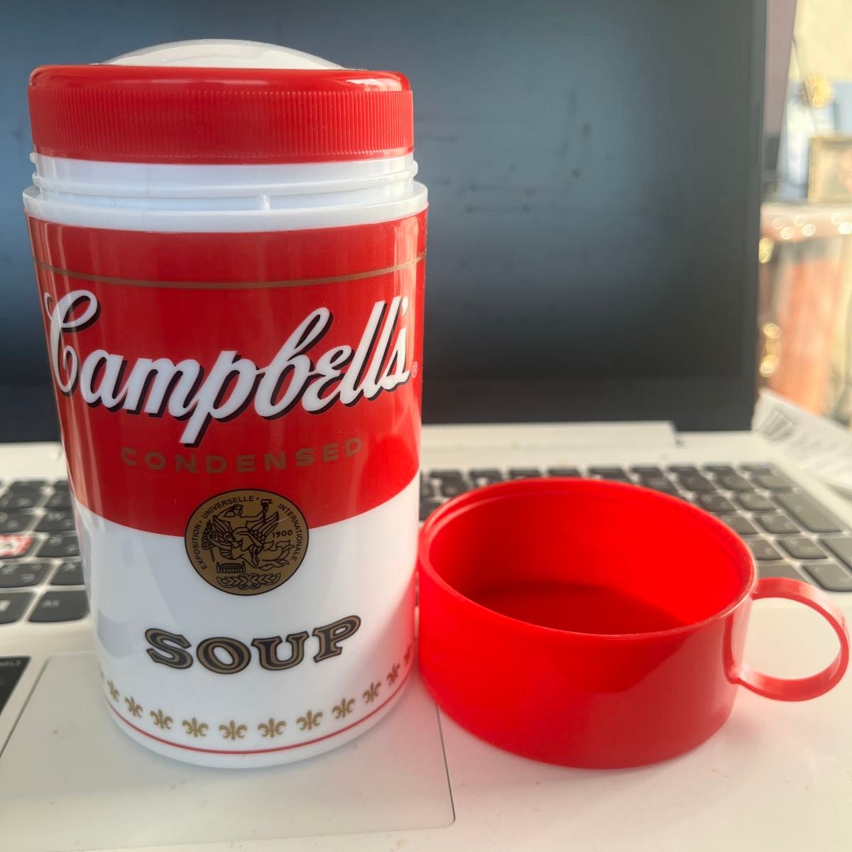 【未使用】Campbell’s スープタンブラ340ml　　キャンベル・サーモボトル・コップ付　水筒