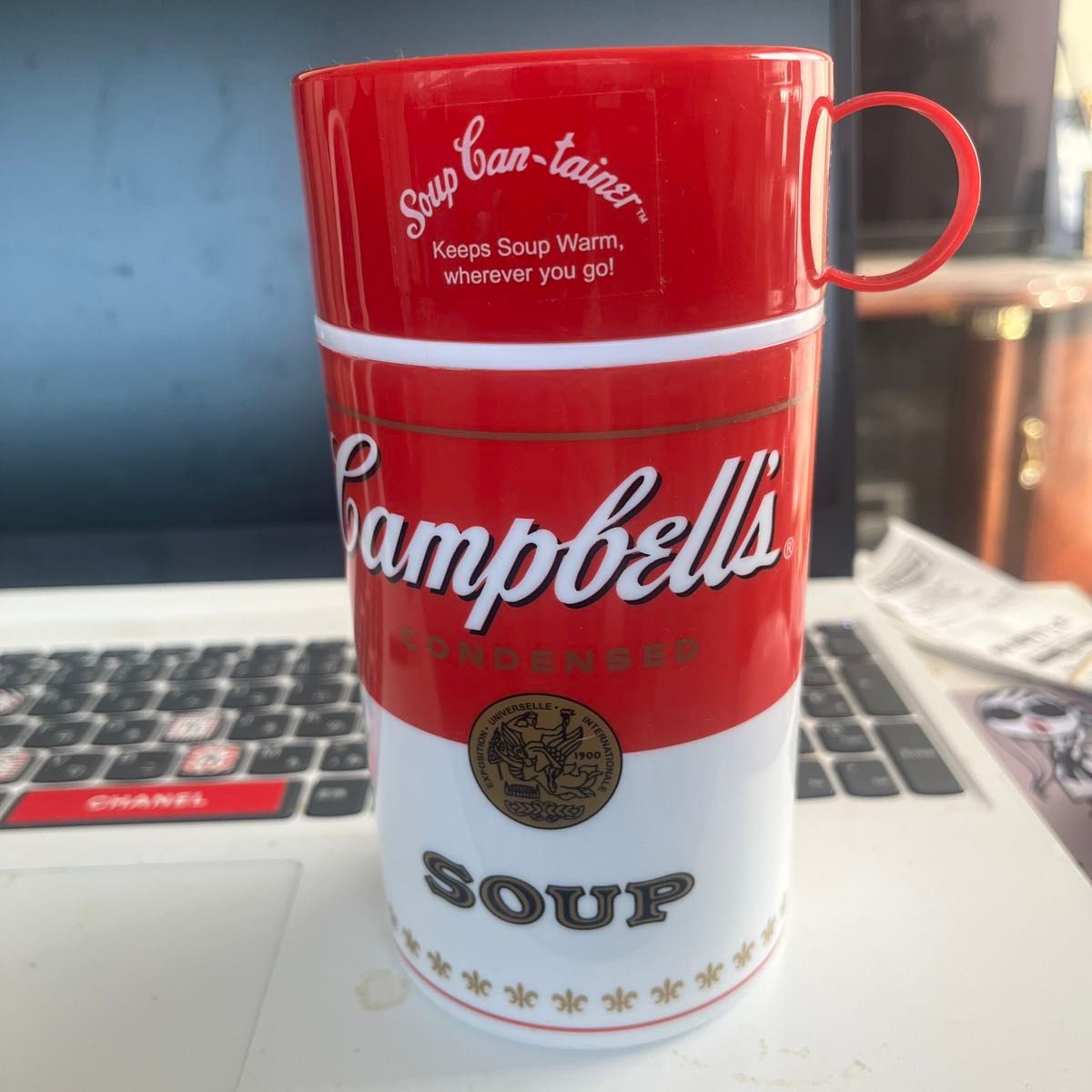【未使用】Campbell’s スープタンブラ340ml　　キャンベル・サーモボトル・コップ付　水筒