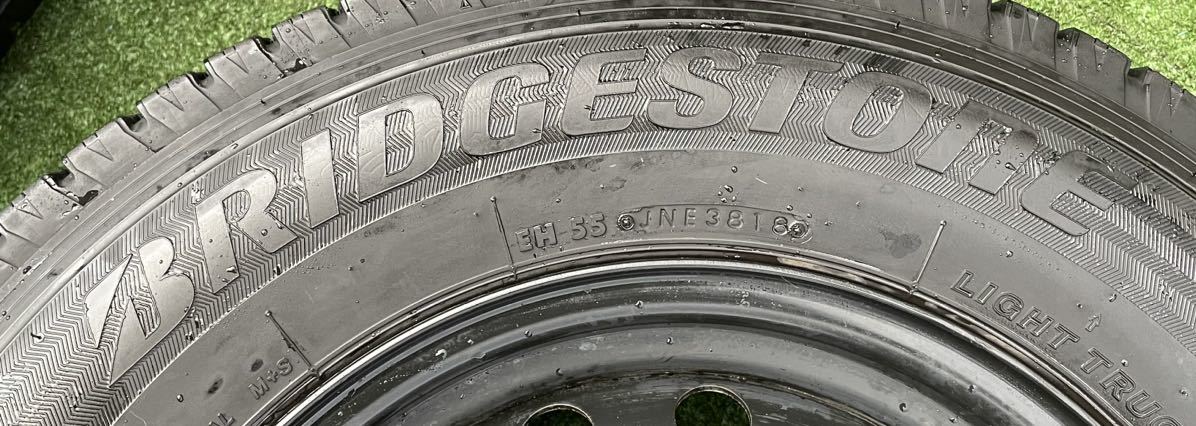 トヨタ純正15インチ 6J 139.7/6穴BRIDGESTONE 195/80R15 107/105L LT スタッドレスタイヤ4本セット★ 200系ハイエース 等に ★AN102_画像9