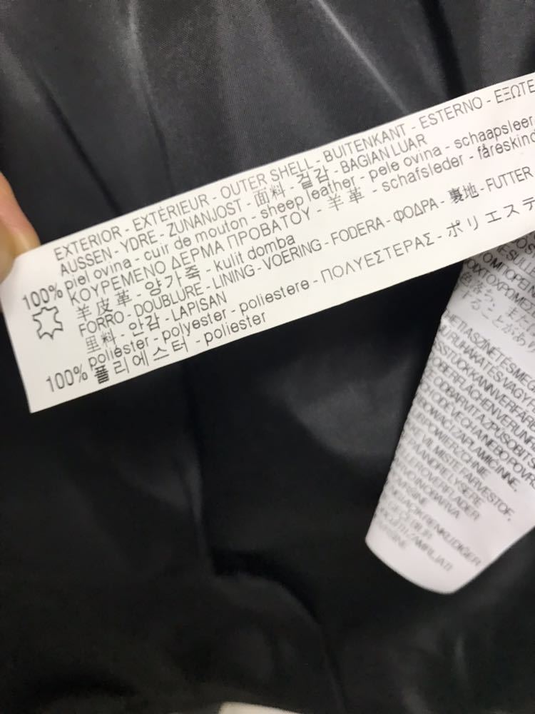 美品 ZARA 羊革 本革 レザー ライダースジャケット ダブルライダース 黒 XS 16916