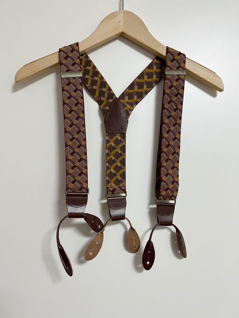 ＜6(ROKU)＞SUSPENDERS JACQUARD/サスペンダー　ワイン　231121_画像4