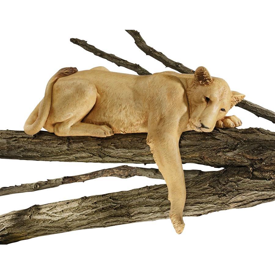 木の上のライオン リアル置物ガーデン彫刻オブジェアウトドアフィギュアアニマル庭飾り小物オーナメントエクステリア雑貨アクセント動物