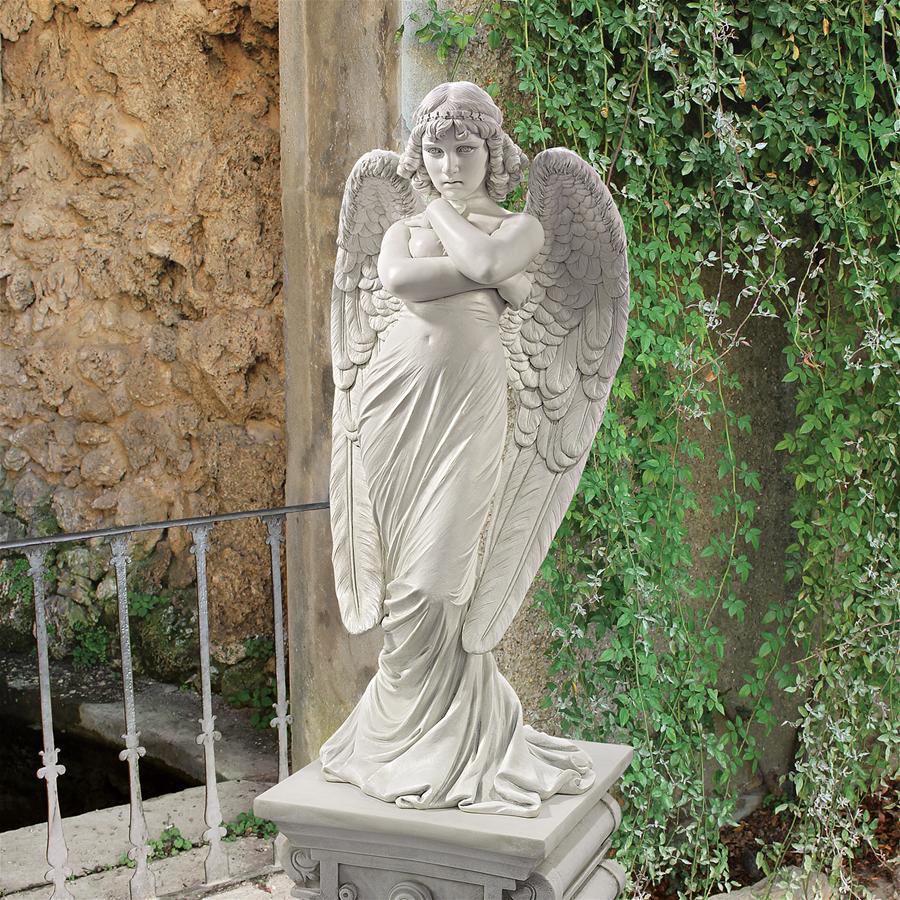 美しい女性の天使像 大型西洋彫刻アウトドア対応洋風オブジェ飾り装飾置物インテリア庭オーナメント飾りエクステリア雑貨天使エンジェル 