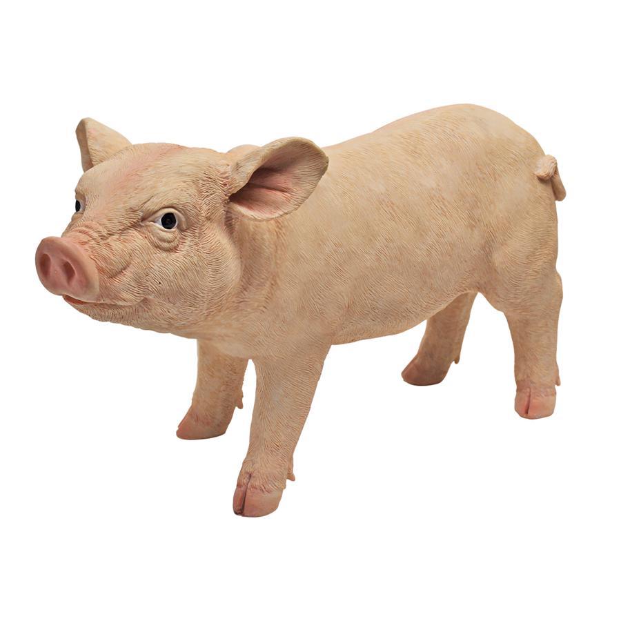 ブタの立像　豚さん屋外設置オブジェ庭用フィギュア雑貨動物オブジェインテリア置物装飾品飾り小物アクセント彫刻飾りアニマル置物豚