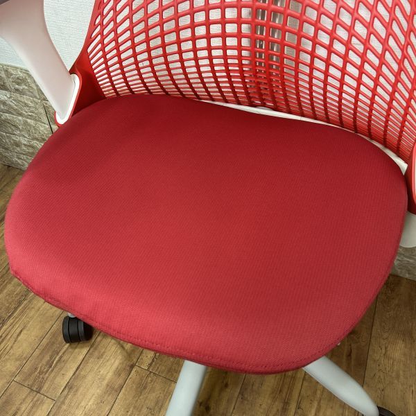 ハーマンミラー セイルチェア 2012年製 SAYL Chairs デザインチェア 中古オフィス家具 固定肘 レッド　c;_画像2