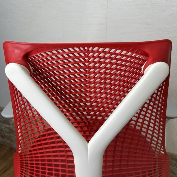 ハーマンミラー セイルチェア 2012年製 SAYL Chairs デザインチェア 中古オフィス家具 固定肘 レッド　c;_画像7