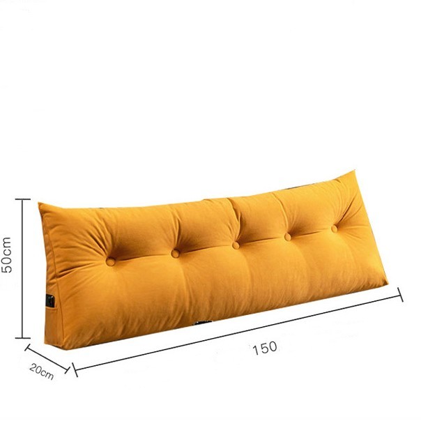 背もたれ クッション 三角クッション ベッド 大きい 枕　ポケット付き スタイリッシュオレンジ 150*50*20cm_画像10