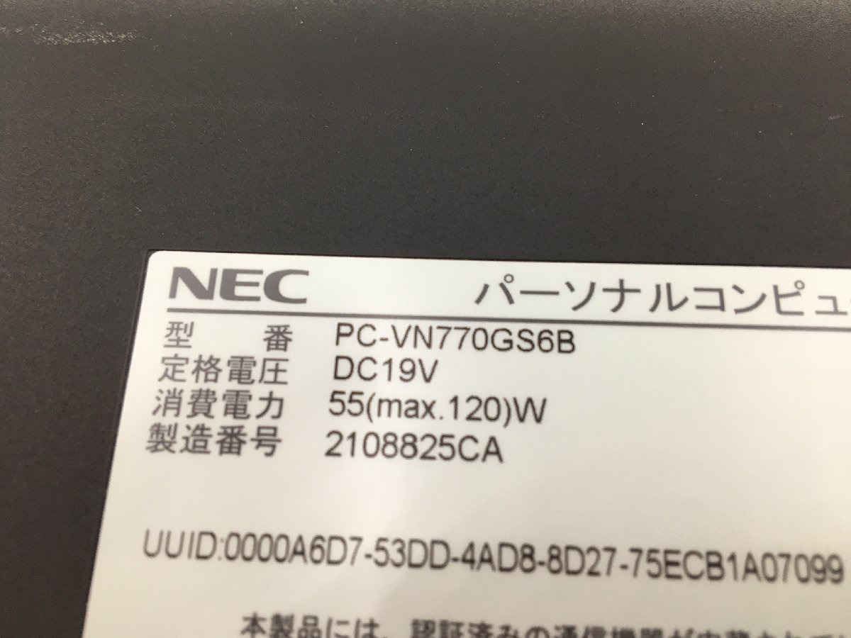 ♪▲【NEC エヌイーシー】一体型PC/Core i7 2670QM(第2世代)/HDD 2TB PC-VN770GS6B Blanccoにて消去済み 1207 M 22_画像7