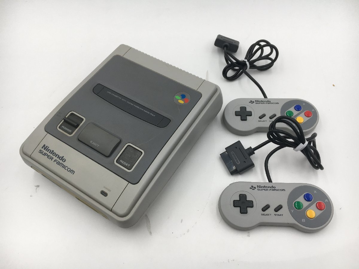 ♪▲【Nintendo】スーパーファミコン本体 1チップ仕様 SNS 1CHIP 01/コントローラー 計3点セット SHVC-001 他 まとめ売り 1212 2_画像1