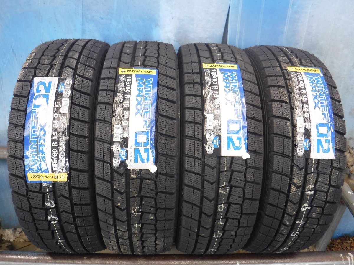 送料無料●新品 4本 23年 ダンロップ 185/60R15 WINTER MAXX WM02 15インチ●102_画像1