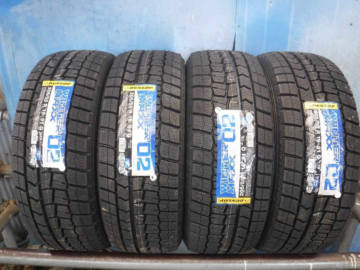 送料無料●新品 23年 4本 ダンロップ 205/55R16 WINTER MAXX WM02 16インチ●108_画像1