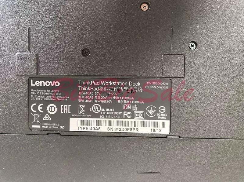 ドック 40A5 対応 Lenovo ThinkPad P50 P51 P70 P71 ワークステーションUSB 3.0 鍵付属 新品α_画像5