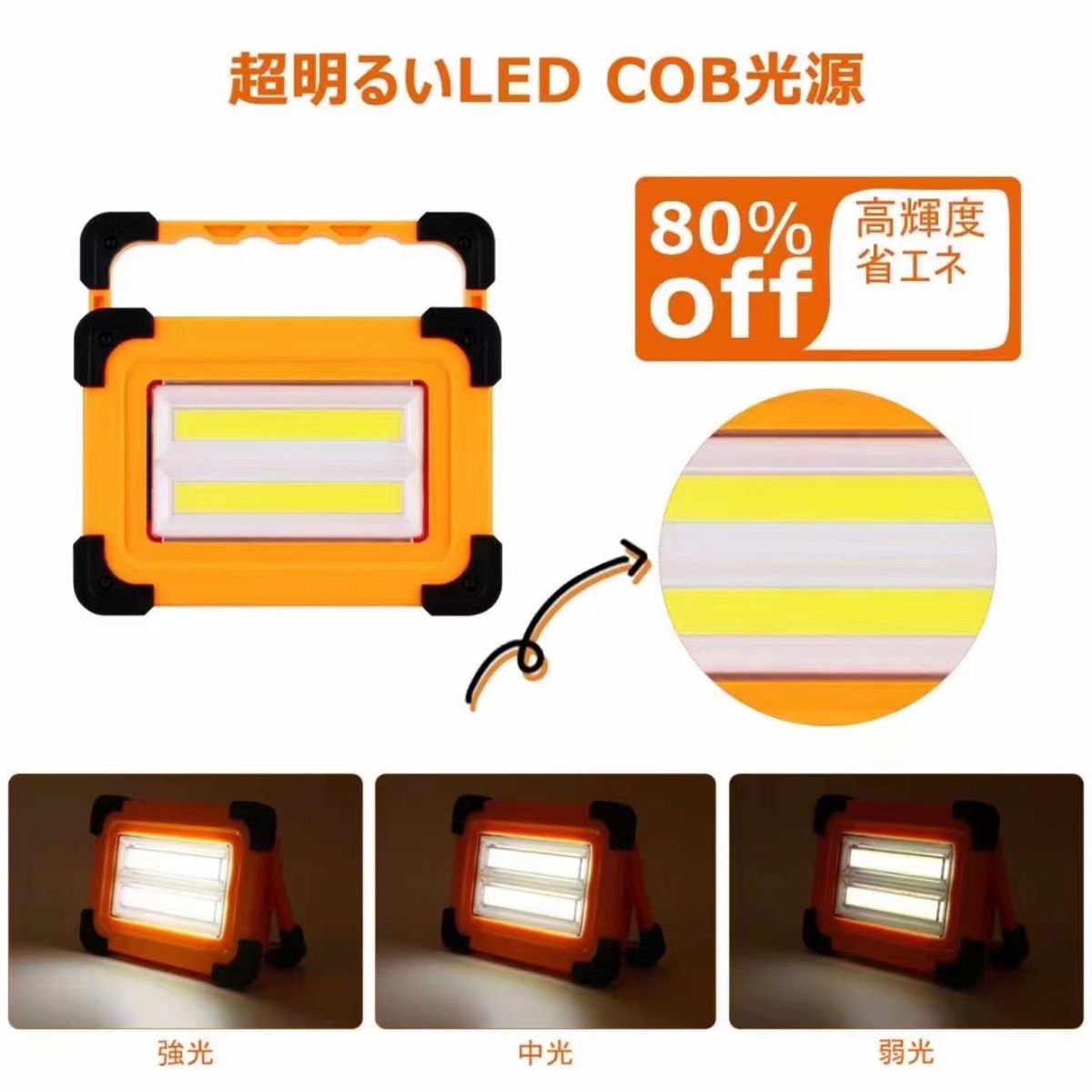 投光器 LED ソーラー 充電式 30W 磁石 モバイルバッテリー ポータブル 作業 緊急照明 屋外照明 ワークライト アウトドア