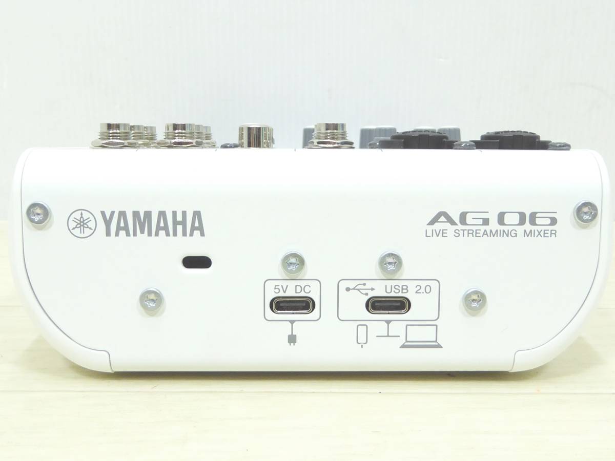 古めレア? 比較的美品 ライブ配信ミキサー 箱取説付「YAMAHA Live Streaming Mixer AG06MK2」ONのみ確認 電源欠(タイプC）ジャンク扱いで_画像6