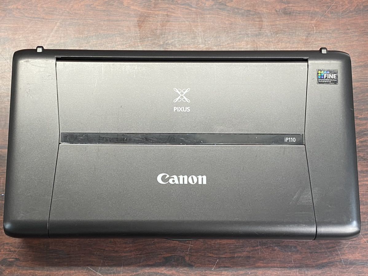 A2562)Canon PIXUS iP110 キャノン インクジェットプリンター カウンター数/2351-2400 AC バッテリー付_画像2