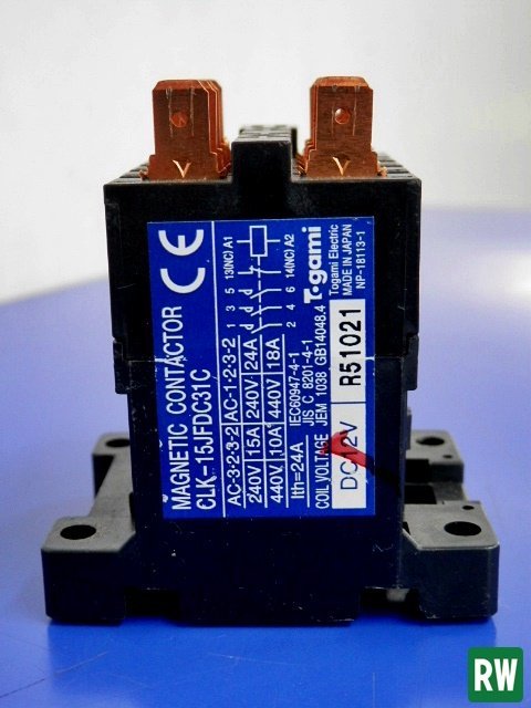 【定形外350円】電磁接触器 DC12V TOGAMI CLK-15JFDC31C タブ端子タイプ [3]_画像4