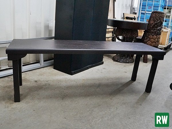 折りたたみテーブル 高級木製高脚テーブル 座卓 幅1495×奥行き445×高さ480ｍｍ 机 長机 イベントテーブル [3-K151]の画像2