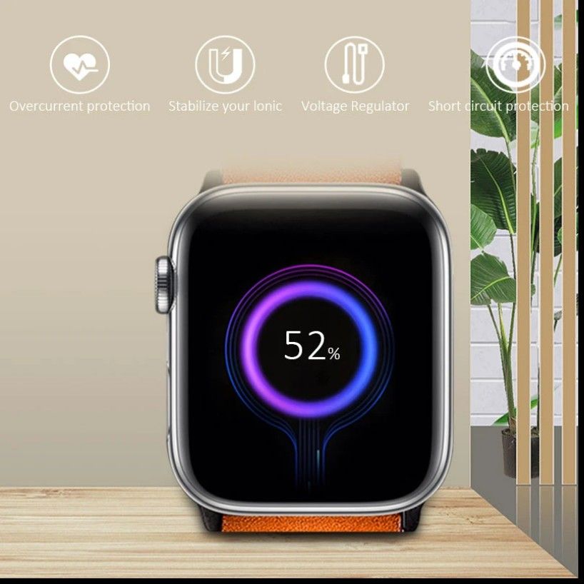 【中古品】非純正 Apple Watch（アップルウォッチ）磁気充電ワイヤレス磁気吸収マグネット式充電ケーブル【長さ】1m【色】白