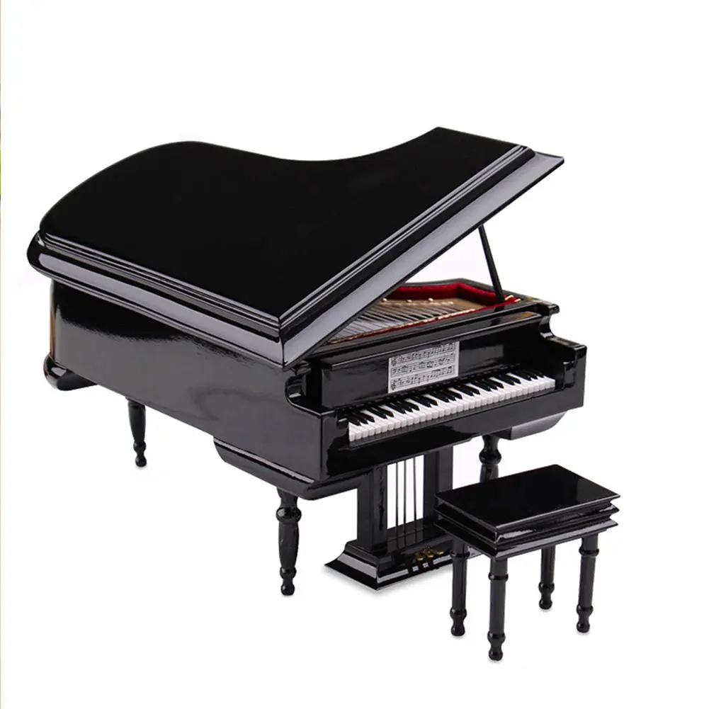 【約18x12x15cm】グランドピアノ ミニチュア 高級感 音楽 アンティーク インテリア ギフト 飾り 置物 オブジェ_画像1