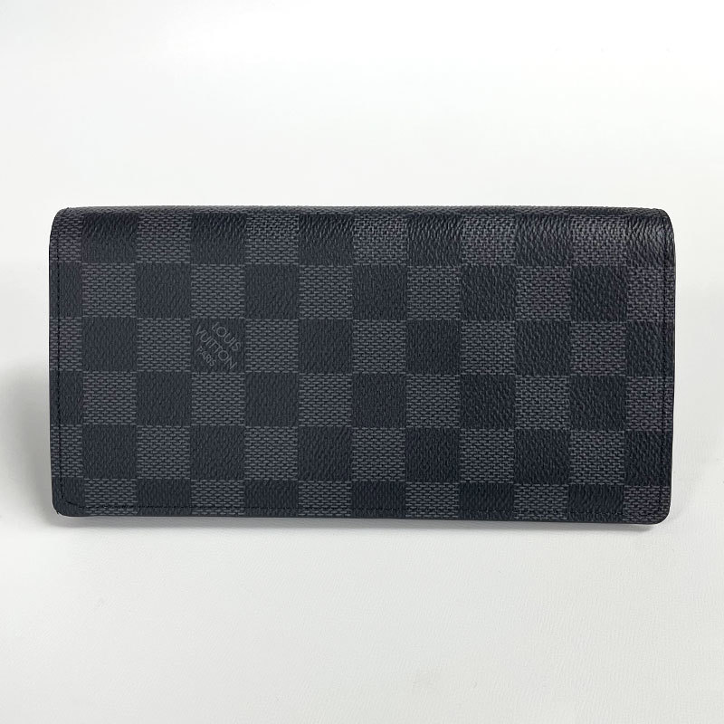 【HA910】　LOUIS VUITTON ルイヴィトン　ポルトフォイユ ブラザ　長財布　ロングウォレット　N62665　ダミエ グラフィット_画像3