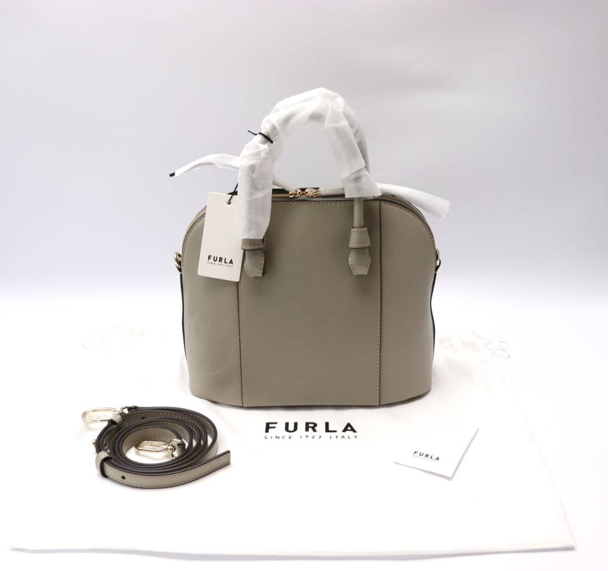 新品 FURLA MIASTELLA フルラ ドーム型ハンドバッグ ショルダー 2way