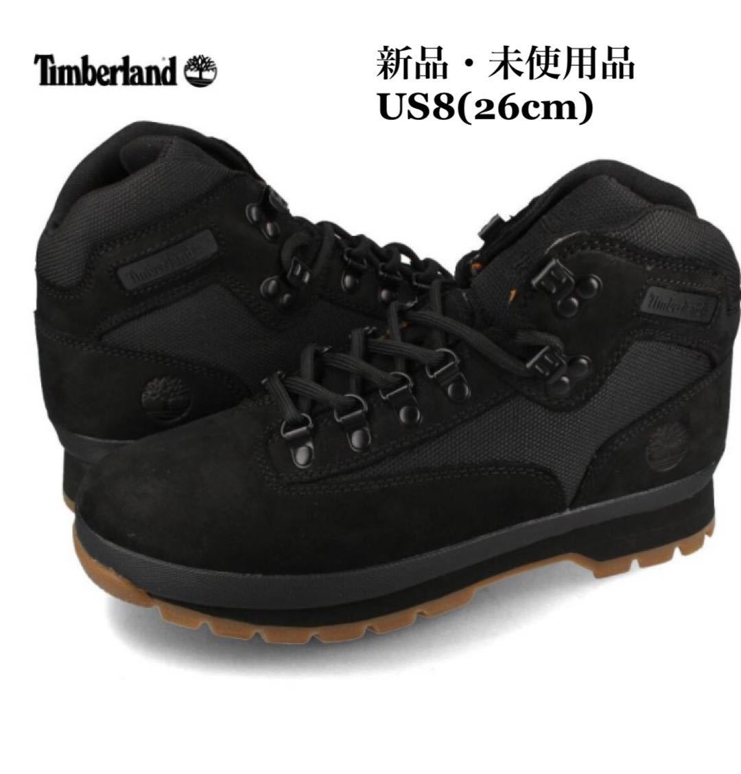 Timberland ティンバーランド EURO HIKER F/L ユーロハイカー ブラック メンズブーツ US8