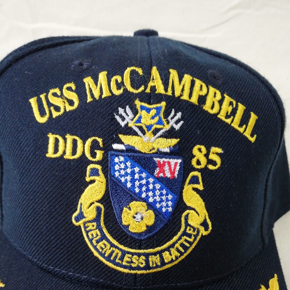 g_t　N471　アメリカ海軍　駆逐艦　DDG-85　マッキャンベル　部隊識別帽　キャップ　グッズ　中古_画像7