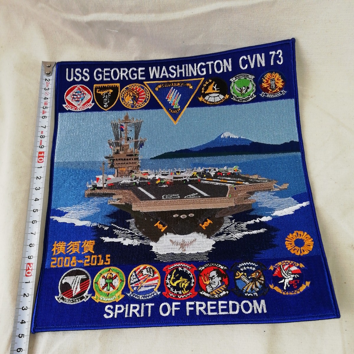 g_t　P580　大きなワッペン　アメリカ海軍　空母　CVN-73　ジョージ・ワシントン　ヒストリー　大型パッチ　中古_画像1