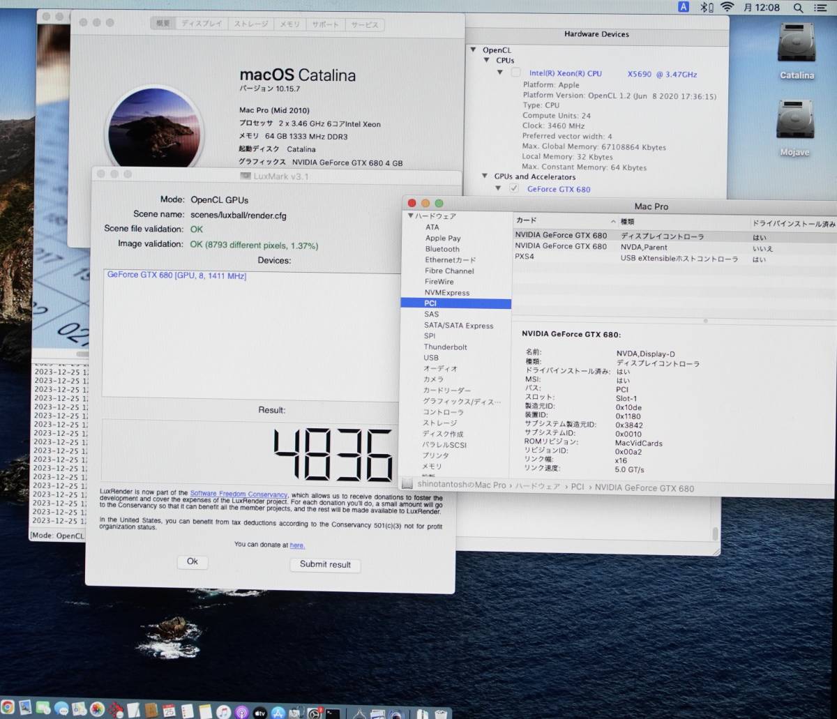 希少！ELSA GTX680 GDDR5 4GB 4K・Metal対応 EFI GPUクロック1006MHz 2008-2012MacPro 最新macOS Sonoma14.2.1まで対応_macOS Catalina