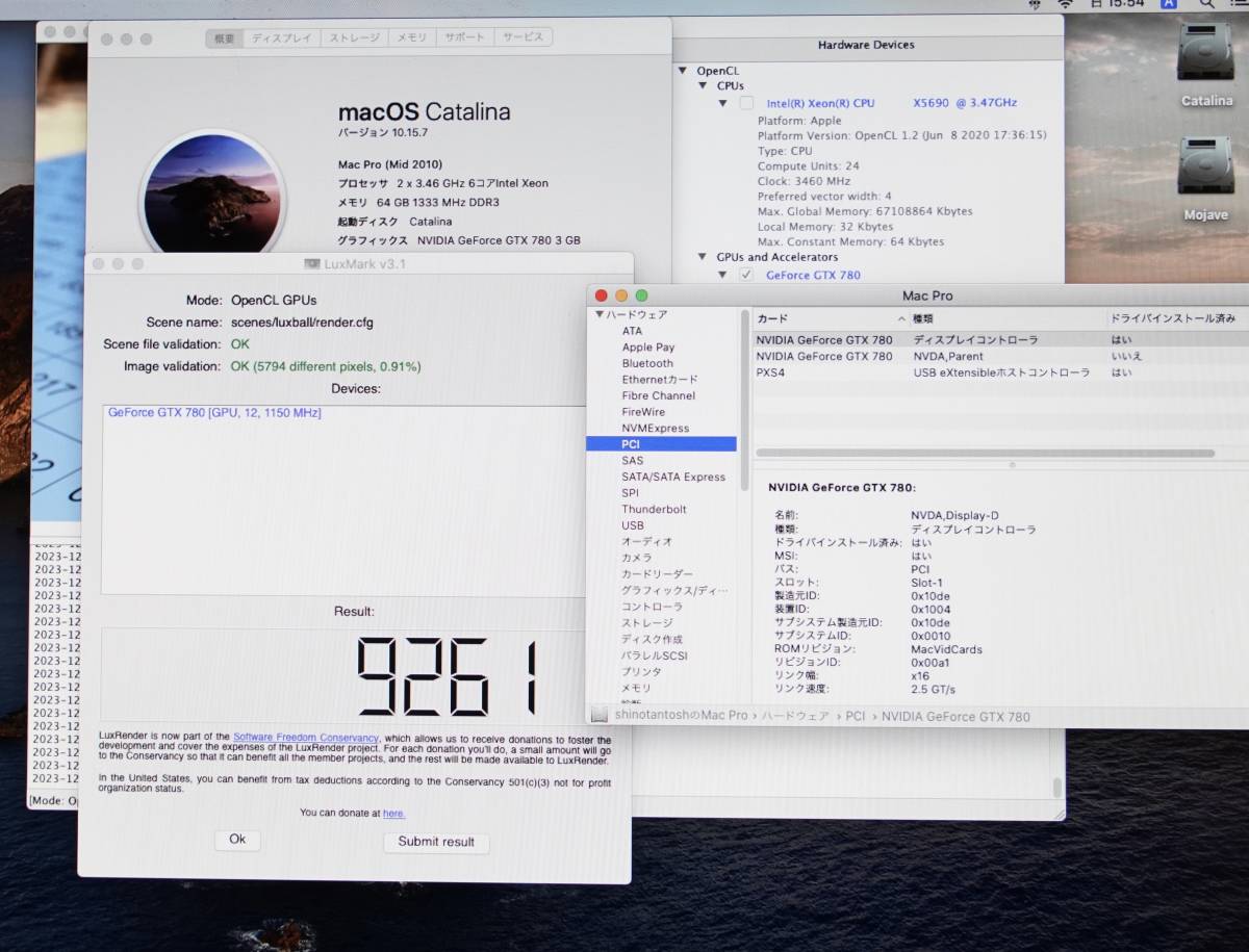 希少！nVIDIA GTX780 GDDR5 3GB 4K・Metal対応 EFI ベースクロック863MHz 2008-2012MacPro 最新macOS Sonoma14.2まで対応_macOS Catalina