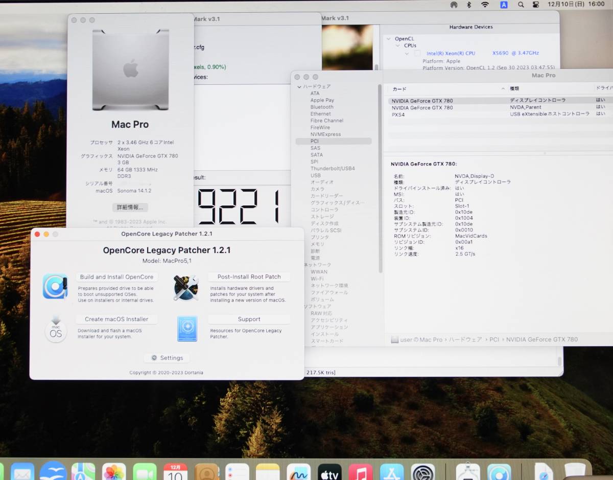 希少！nVIDIA GTX780 GDDR5 3GB 4K・Metal対応 EFI ベースクロック863MHz 2008-2012MacPro 最新macOS Sonoma14.2まで対応_最新macOS Sonoma14.1.2