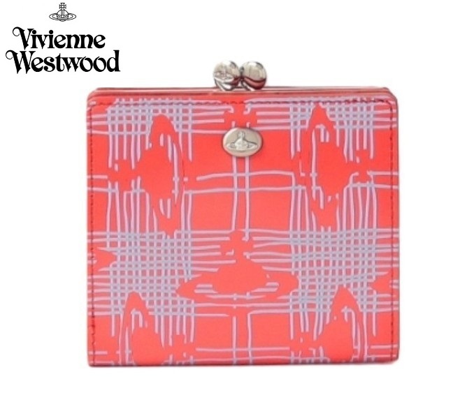 新品 ヴィヴィアンウエストウッド Vivienne Westwood がま口 2つ折り財布 カードケース 小銭入れ ※他にも出品中です♪ vi15443