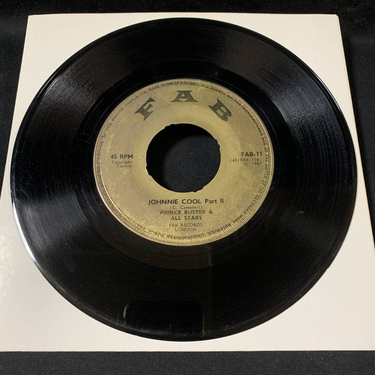 【UK盤 試聴】 PRINCE BUSTER & LEE PERRY - JOHNNY COOL / Fab 1967 ROCK STEADY REGGAE 45RPM レコード_画像2