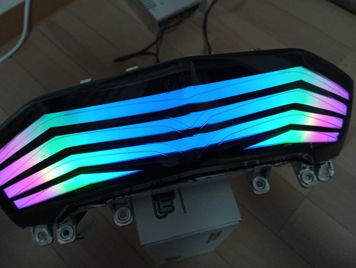 シグナスX社外ファイバーテールシーケンシャル7色レインボー3型 シグナスX社外ファイバーテールシーケンシャル7色レインボー3型