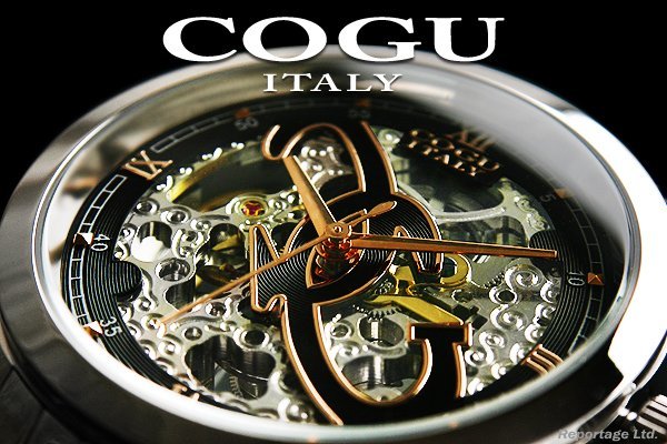 【本日特価】 レアモデル残り僅か!【COGU】コジモグッチ コグ 新品 BKRG 大変人気のある両面スケルトン仕様 アナログ(手巻き)