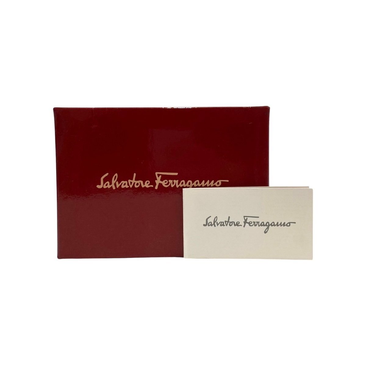 極 美品 保存箱付 Salvatore Ferragamo サルヴァトーレフェラガモ ヴァラ ロゴ 金具 レザー 二つ折り 財布 ミニ ウォレット ブラック 23636_画像10