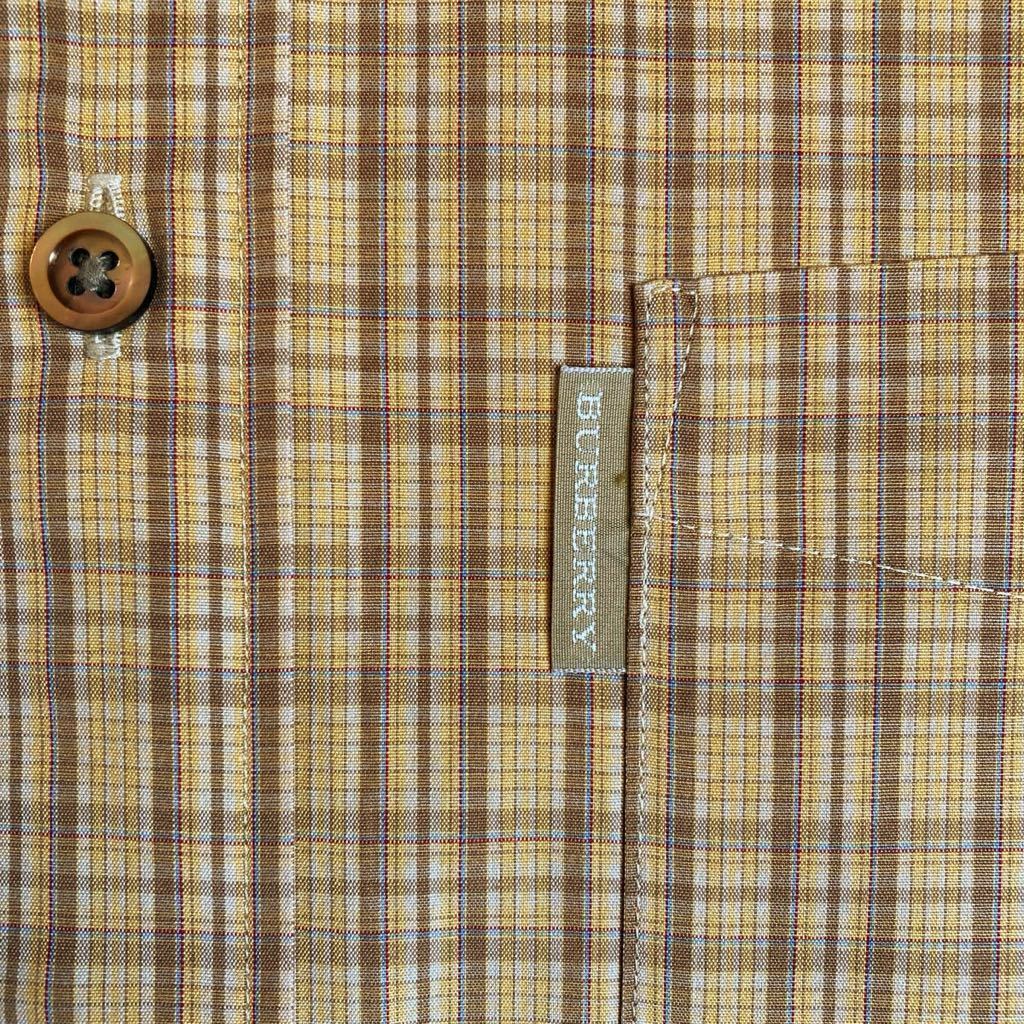  Burberry London * три . association * мужской рубашка с длинным рукавом * желтый * светло-коричневый цвет * размер M