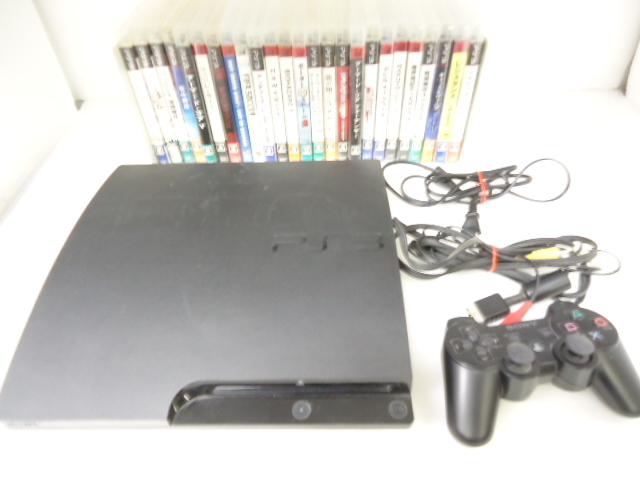 SONY ソニー PS3 PlayStation3 プレステ３ブラック CECH-3000A 本体＋コントローラー ゲーム多数 まとめて ジャンク セット_画像1