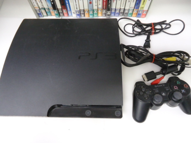SONY ソニー PS3 PlayStation3 プレステ３ブラック CECH-3000A 本体＋コントローラー ゲーム多数 まとめて ジャンク セット_画像3