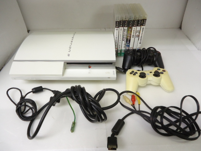 SONY（ソニー）PlayStation 3 CECHH00 本体 コード ＋ ゲーム ジャンク セットの画像1