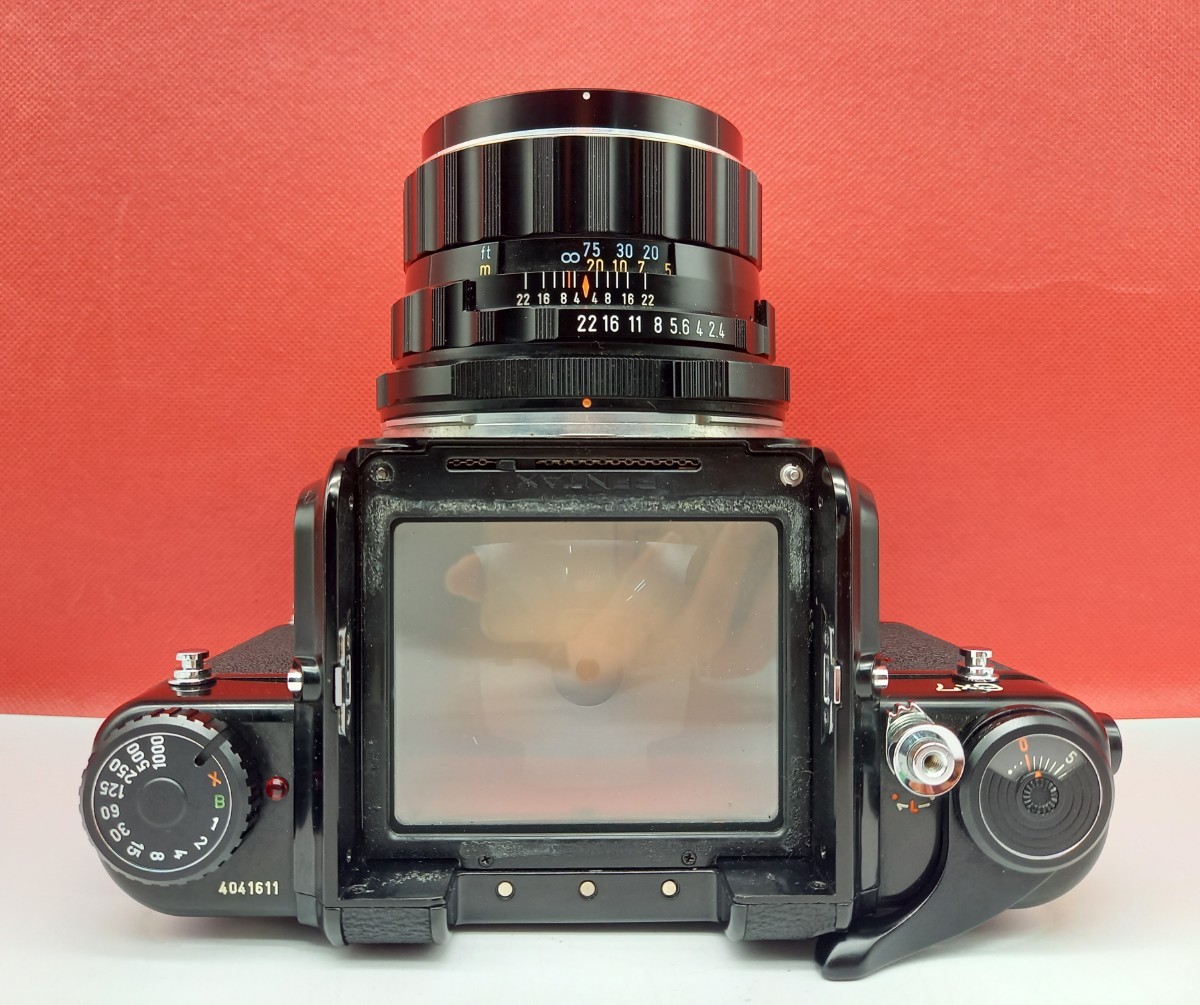 ■防湿庫保管品 PENTAX 6×7 ボディ Super-Multi-Coated TAKUMAR 6×7 105mm F2.4 中判フィルムカメラ レンズ シャッターOK ペンタックス_画像5