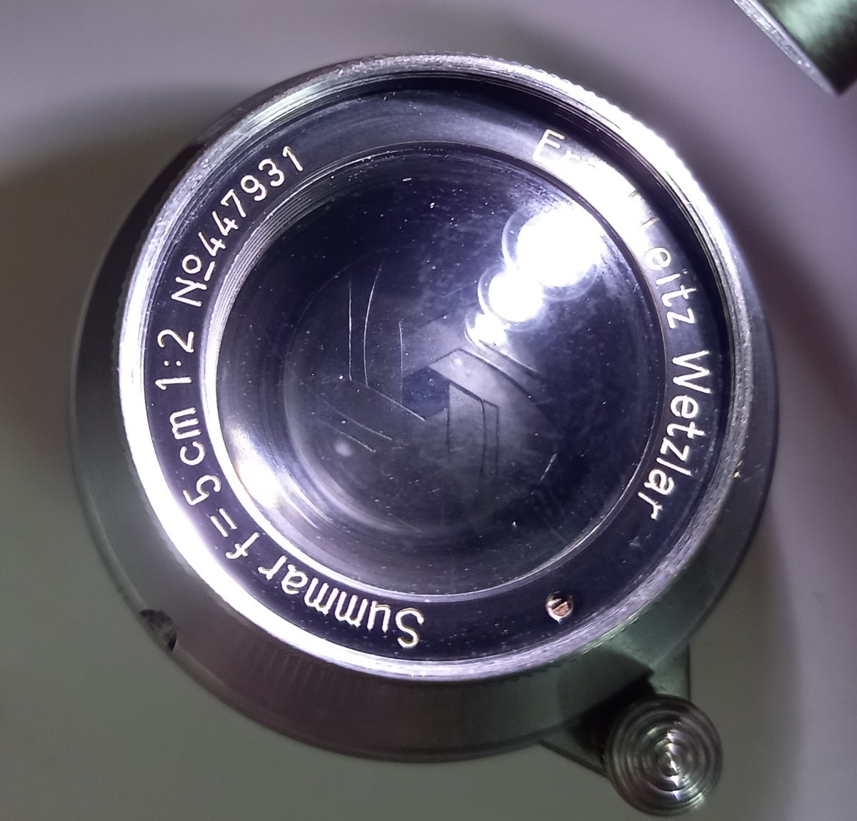 ■防湿庫保管品 Leica Ⅲa 3a ボディ Ernst Leitz Wetzlar Summar 5cm F2 レンズ レンジファインダー 動作確認済 シャッターOK ライカ_画像9