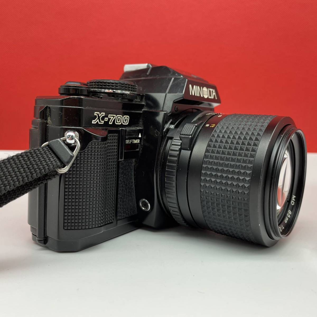 □ MINOLTA X-700 フィルムカメラ 一眼レフカメラ New MD 85mm F2 中 