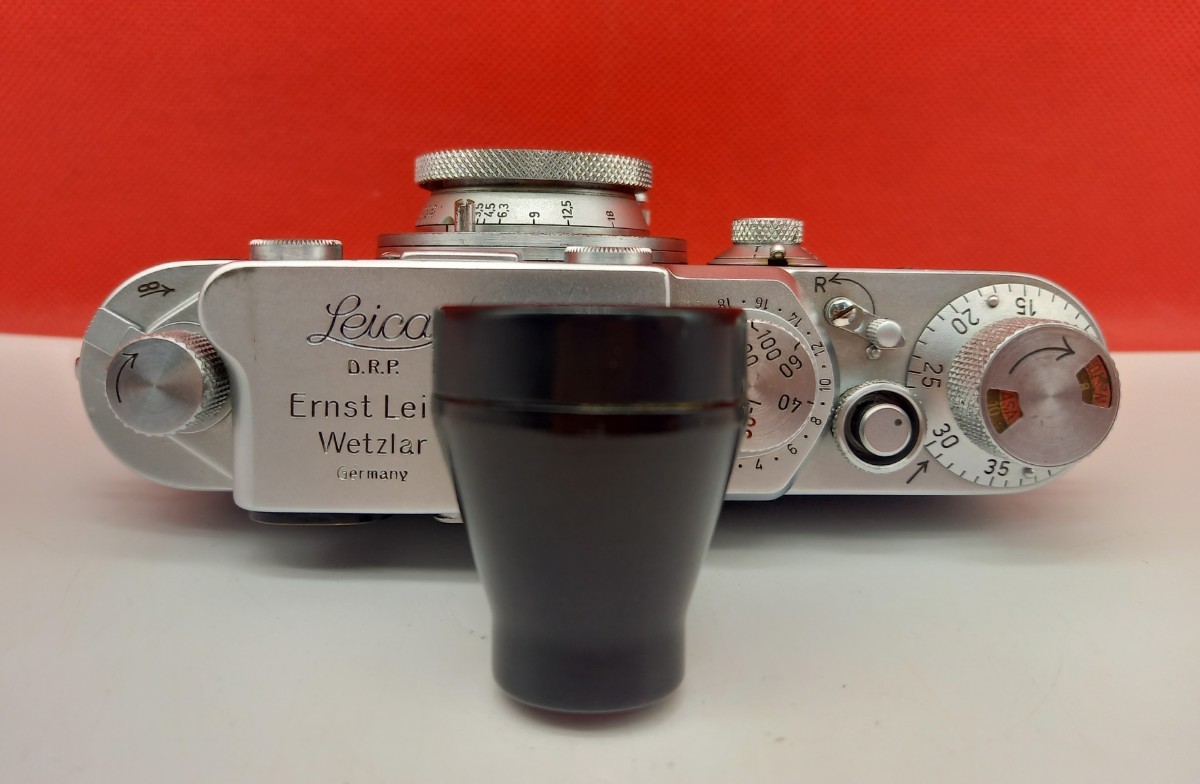 ■ Leica Ⅲc 3C レンジファインダー Elmar 3.5cm F3.5 レンズ 動作確認済 ビューファインダー シャッターOK 付属品 ライカ_画像5