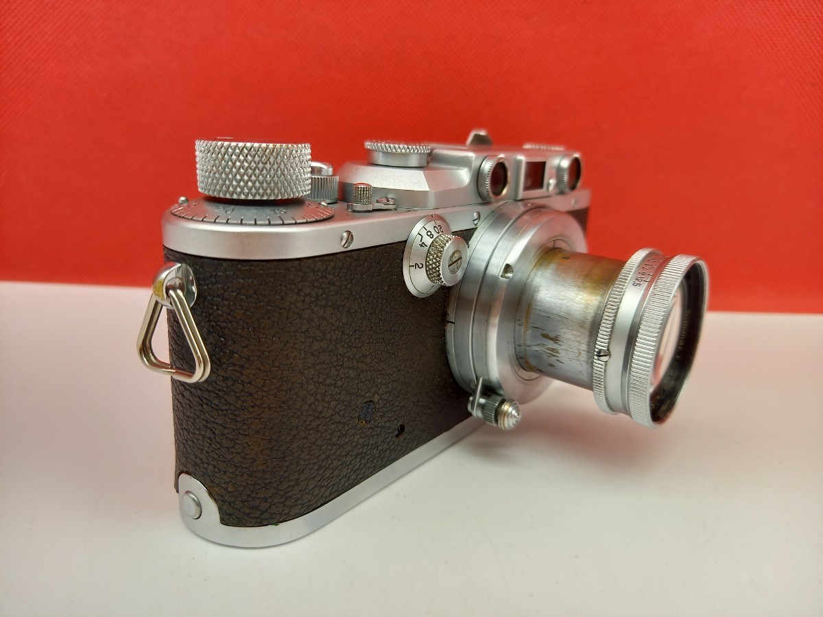 ■防湿庫保管品 Leica Ⅲa 3a ボディ Ernst Leitz Wetzlar Summar 5cm F2 レンズ レンジファインダー 動作確認済 シャッターOK ライカ_画像4