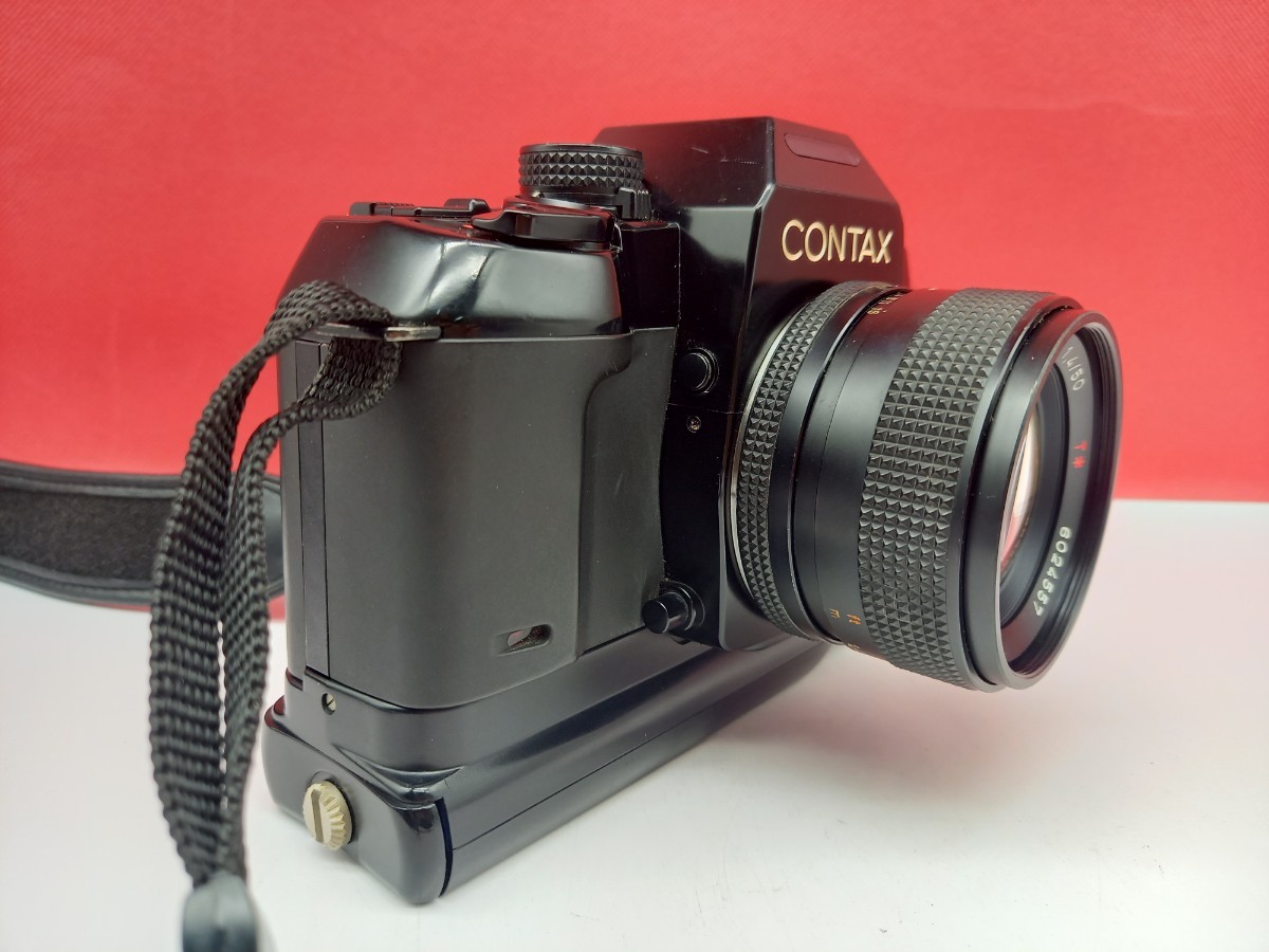■ CONTAX 167MT ボディ Carl Planar 50mm F1.4 T* Y/Cマウント レンズ 動作確認済 シャッター、露出計OK フィルムカメラ コンタックス_画像4